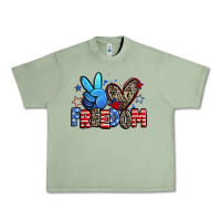 Oil Green peace love freedom Urban Heavy Tee - Zillion Design Studio