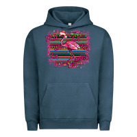 Pigment Midnight Navy Flamingo Christmas Urban Hoodie - Bettercallsaul