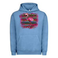 Pigment Pebble Blue Flamingo Christmas Urban Hoodie - Bettercallsaul