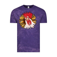 Cloud Purple sunflower with rooster Vintage Tee - RanaPortraitStore