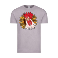 Vintage Zinc sunflower with rooster Vintage Tee - RanaPortraitStore