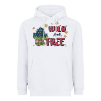 White wild and free Heavyweight Hoodie - MaliasSmallBusiness