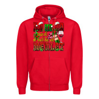 Red ho ho ho and a bottle of merlot Zipper Hoodie - AdoDesignShop