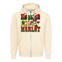 Sandshell ho ho ho and a bottle of merlot Zipper Hoodie - AdoDesignShop