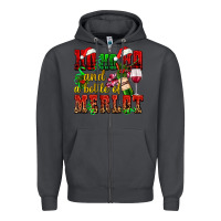 Smoke ho ho ho and a bottle of merlot Zipper Hoodie - AdoDesignShop