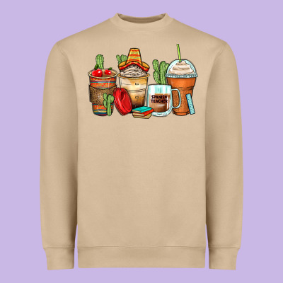 Spanish Teacher Coffee Cups Heavyweight Sweatshirt Designed By Zillion Design Studio
