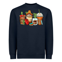 Navy spanish teacher coffee cups Heavyweight Sweatshirt - Zillion Design Studio