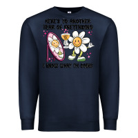 Navy here's to another year of pretending i know what i Premium Sweatshirt - MaliasSmallBusiness