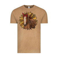 Vintage Camel sunflower with horse Vintage Tee - RanaPortraitStore