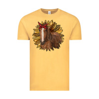 Vintage Mustard sunflower with horse Vintage Tee - RanaPortraitStore