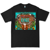 Black wild one longhorn gemstones cactus and sunflowers Premium Tee - Artiststas
