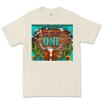 Bone wild one longhorn gemstones cactus and sunflowers Premium Tee - Artiststas