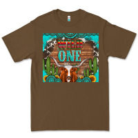 Cacao wild one longhorn gemstones cactus and sunflowers Premium Tee - Artiststas