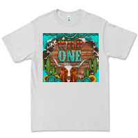 Dove Grey wild one longhorn gemstones cactus and sunflowers Premium Tee - Artiststas