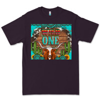 Plum wild one longhorn gemstones cactus and sunflowers Premium Tee - Artiststas