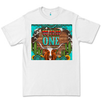 White wild one longhorn gemstones cactus and sunflowers Premium Tee - Artiststas