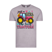 Vintage Zinc just a girl who loves tractors Vintage Tee - Zillion Design Studio