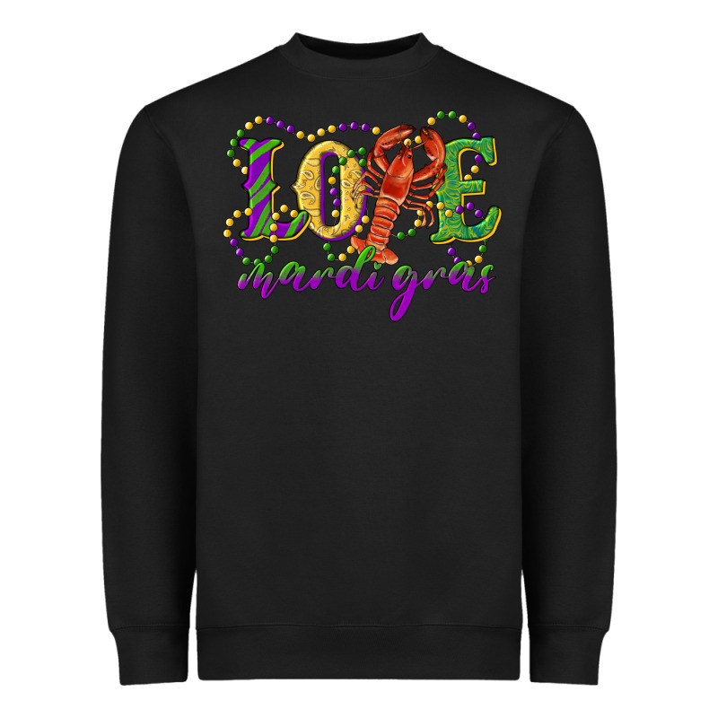 Love With Crawfish Mardi Gras Heavyweight Sweatshirt by RanaPortraitStore | Teevron