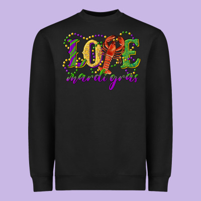 Love With Crawfish Mardi Gras Heavyweight Sweatshirt Designed By Ranaportraitstore