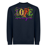 Navy love with crawfish mardi gras Heavyweight Sweatshirt - RanaPortraitStore