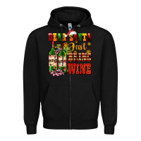 Black dear santa just bring wine Zipper Hoodie - AdoDesignShop