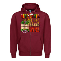 Burgundy dear santa just bring wine Zipper Hoodie - AdoDesignShop