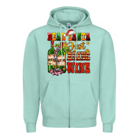 Seafoam dear santa just bring wine Zipper Hoodie - AdoDesignShop