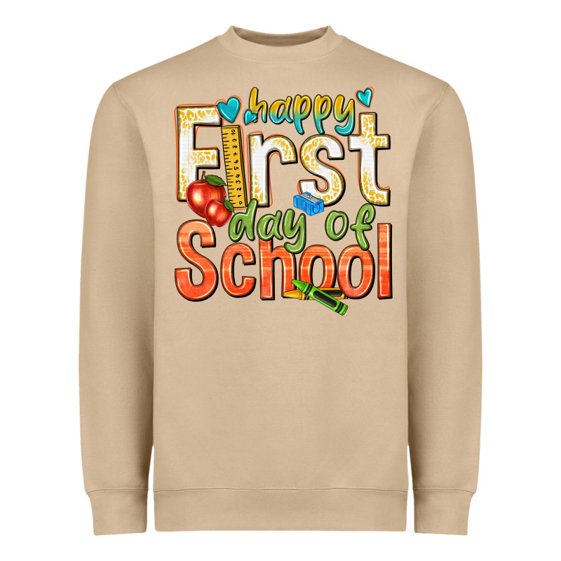 Happy First Day Of School Heavyweight Sweatshirt by texasbilliewilder | Teevron