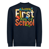 Navy happy first day of school Heavyweight Sweatshirt - texasbilliewilder