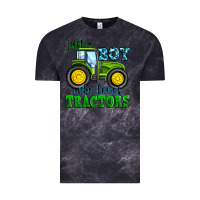 Cloud Black just a boy who loves tractors Vintage Tee - Zillion Design Studio