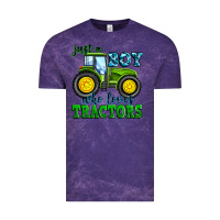 Cloud Purple just a boy who loves tractors Vintage Tee - Zillion Design Studio