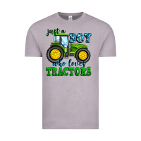 Vintage Zinc just a boy who loves tractors Vintage Tee - Zillion Design Studio