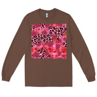 Chestnut valentines day roses leopard seamless pattern Long Sleeve Tee - JahusDesignShop