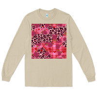 Mushroom valentines day roses leopard seamless pattern Long Sleeve Tee - JahusDesignShop
