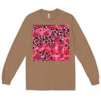Toasted Coconut valentines day roses leopard seamless pattern Long Sleeve Tee - JahusDesignShop