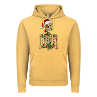 Vintage Mustard Christmas Skeleton Vintage Hoodie - RanaPortraitStore