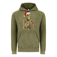 Vintage Olive Christmas Skeleton Vintage Hoodie - RanaPortraitStore