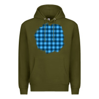 Army Green Winter Tartan Patch Premium Hoodie - BundleAndBundleShop