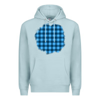 Blue Mist Winter Tartan Patch Premium Hoodie - BundleAndBundleShop