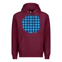 Burgundy Winter Tartan Patch Premium Hoodie - BundleAndBundleShop