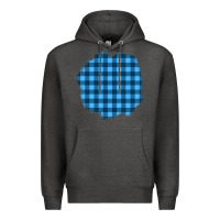 Charcoal Heather Winter Tartan Patch Premium Hoodie - BundleAndBundleShop