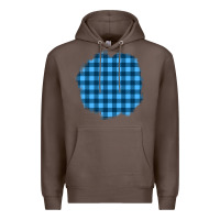 Coffee Winter Tartan Patch Premium Hoodie - BundleAndBundleShop