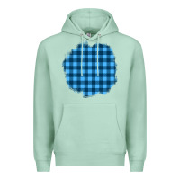 Seafoam Winter Tartan Patch Premium Hoodie - BundleAndBundleShop