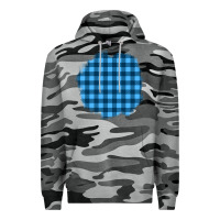 Slate Camo Winter Tartan Patch Premium Hoodie - BundleAndBundleShop
