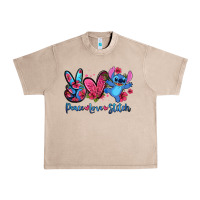 French Oak peace love stitch Urban Heavy Tee - Zillion Design Studio