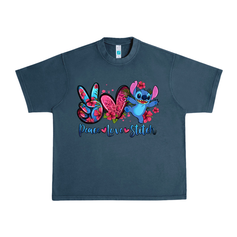 Peace Love Stitch Urban Heavy Tee by Zillion Design Studio | Teevron