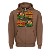 Chestnut christmas school bus seamless pattern Zipper Hoodie - BundleAndBundleShop
