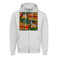 Dove Grey christmas school bus seamless pattern Zipper Hoodie - BundleAndBundleShop