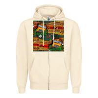 Sandshell christmas school bus seamless pattern Zipper Hoodie - BundleAndBundleShop