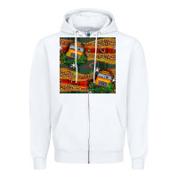 White christmas school bus seamless pattern Zipper Hoodie - BundleAndBundleShop